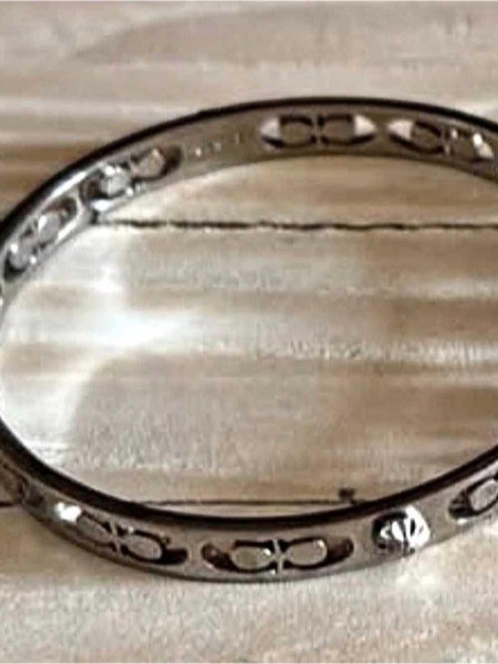 Coach silver bangle